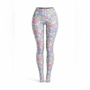 Fun Casual Vibrant Retro Vintage Style Roller Skates Patterned Leggings School